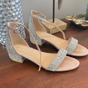 Betsey Johnson Sparkling Rhinestone Heels big girls size 5 - bundle and save!